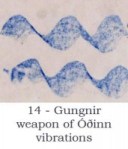 Gungnir, weapon of Óðinn, vibrations
