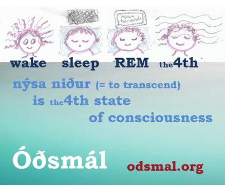 nýsa niður means to transcend thought - the 4th state of consciousness